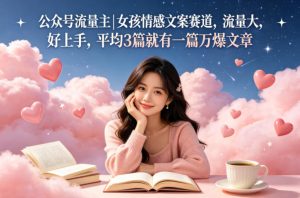公众号流量主女孩情感文案赛道,流量大,好上手,平均3篇就有一篇万爆文章-KJ分享