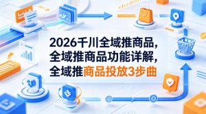2026千川全域推商品，全域推商品功能详解，全域推商品投放3步曲-KJ分享