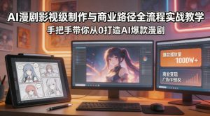 AI漫剧影视级制作与商业路径全流程实战教学，手带你从0打造AI爆款漫剧-KJ分享