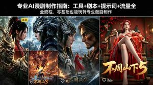 专业AI漫剧制作指南:工具+剧本+提示词+流量全流程,零基础也能玩转专业漫剧制作-KJ分享