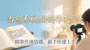 治愈系视频创作4步法:从文案打磨到画面呈现,精准传递情感,新手快速上手出优质内容-KJ分享