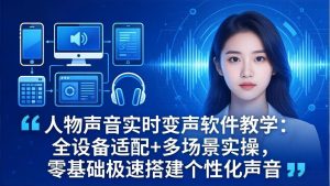 人物声音实时变声软件教学:全设备适配+多场景实操,零基础极速搭建个性化声音-KJ分享