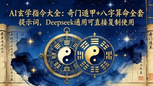 AI玄学指令大全：奇门遁甲+八字算命全套提示词，Deepseek通用可直接复制使用-KJ分享