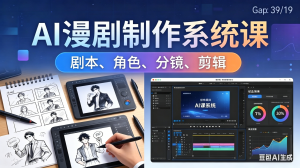 AI漫剧制作系统课:0基础从0到1学会AI制作,掌握剧本、角色、分镜、剪辑全套技能,轻松做号变现-KJ分享