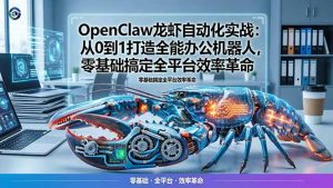 OpenClaw龙虾自动化实战：从0到1打造全能办公机器人，零基础搞定全平台效率革命-KJ分享
