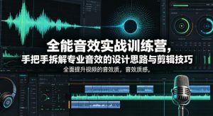 全能音效实战训练营,手把手拆解专业音效的设计思路与剪辑技巧,全面提升视频的音效质感-KJ分享