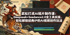 武松打虎AI短片制作课：Deepseek+Seedance2.0全工具实操，轻松解锁经典IP的AI视频创作玩法-KJ分享