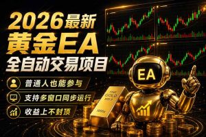 最新黄金EA量化赛道,全程自动执行,多窗口操作直接放大结果-KJ分享
