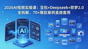 2026AI视频实操课：豆包+Deepseek+即梦2.0全拆解，70+爆款案例直接套用-KJ分享