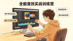 全能音效实战训练营:数千种分类音效+数十个FCPX工程,告别音效单一,剪出电影质感-KJ分享