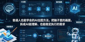 普通⼈也能学会的AI出图⽅法，把脑子里的画面，拆成AI能理解、也能稳定执行的需求【文档】-KJ分享
