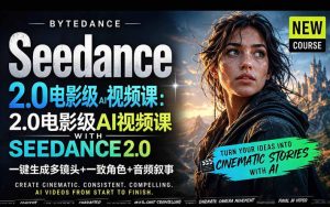 字节跳动的Seedance 2.0 AI电影视频生成制作教程，一键生成多镜头+一致角色+音频叙事-中英字幕-KJ分享