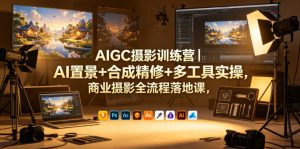 AIGC摄影训练营|AI置景+合成精修+多工具实操,商业摄影全流程落地课-KJ分享