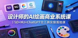 设计师的AI绘画商业系统课|SD+MJ+ChatGPT全工具实操落地课-KJ分享