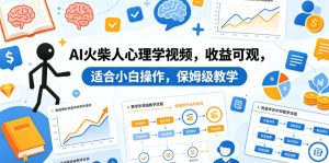 AI火柴人心理学视频，收益可观，适合小白操作，保姆级教学-KJ分享
