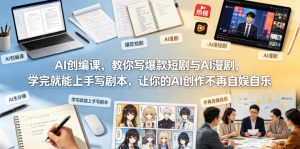 AI创编课,教你写爆款短剧与AI漫剧,学完就能上手写剧本,让你的AI创作不再自娱自乐-KJ分享