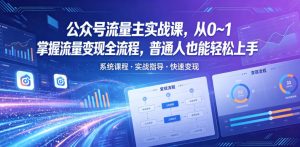 公众号流量主实战课,从0~1掌握流量变现全流程,普通人也能轻松上手-KJ分享