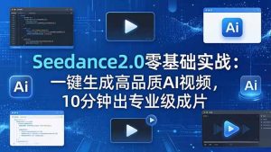 Seedance2.0零基础实战：一键生成高品质AI视频，10分钟出专业级成片-KJ分享