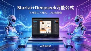 AI自动做电商详情页：Startai+Deepseek万能公式，不用美工不用PS，小白也能做-KJ分享