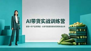 AI带货实战训练营,服装+农产品双赛道,从账号搭建到素材剪辑快速出单-KJ分享