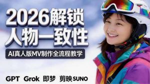 2026独创解锁人物一致性：AI真人版MV制作，不讲空话，不拼概念，全流程实操-KJ分享