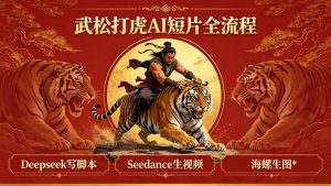 武松打虎AI短片全流程：Deepseek写脚本+Seedance生视频+海螺生图-KJ分享