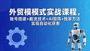外贸新模式实战课程-更新5月，账号搭建+截流技术+AI矩阵+独家方法实现自动化获客-KJ分享