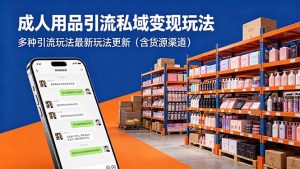 成人用品引流私域变现玩法，多种引流玩法最新玩法更新(含货源渠道-KJ分享