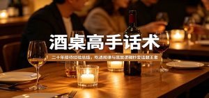 酒桌高手话术：二十年接待经验总结，吃透规律与底层逻辑秒变话题王者-KJ分享