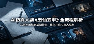 AI仿真人剧《五仙玄甲》全流程解析：从剧本改编到后期特效，教你打造AI真人短剧-KJ分享