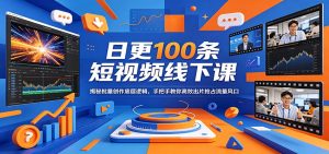 日更100条短视频线下课：揭秘批量创作底层逻辑，手把手教你高效出片抢占流量风口-KJ分享