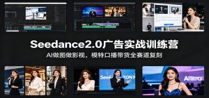 Seedance2.0广告实战训练营：AI做图做影视，模特口播带货全赛道复刻-KJ分享