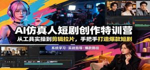 AI仿真人短剧创作特训营：从工具实操到剪辑拉片，手把手打造爆款短剧-KJ分享