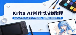 Krita AI创作实战教程：LORA应用+PS链接+手部修复，零基础也能快速上手-KJ分享