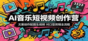 AI音乐短视频创作营:文案创作配图生视频,对口型剪辑全流程-KJ分享