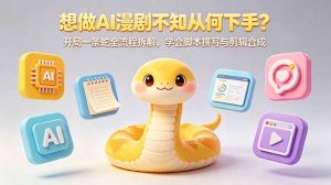 想做AI漫剧不知从何下手？开局一条蛇全流程拆解，学会脚本撰写与剪辑合成-KJ分享