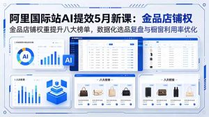 阿里国际站AI提效5月新课:金品店铺权重提升八大榜单,数据化选品复盘与橱窗利用率优化-KJ分享