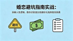 付费文章:婚恋避坑指南实战:拆解人性逻辑,教你识别渣女规避彩礼陷阱高效择偶-KJ分享