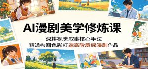 AI漫剧美学修炼课：深耕视觉叙事核心手法，精通构图色彩打造高阶质感漫剧作品-KJ分享