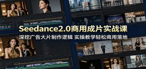 Seedance2.0商用成片实战课:深挖广告大片制作逻辑,实操教学轻松商用落地-KJ分享