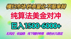 2026美金掘金新风口-纯算法对冲震撼上线！日入1500-6000+，长久合规稳健，轻松摆脱死工资，…-KJ分享