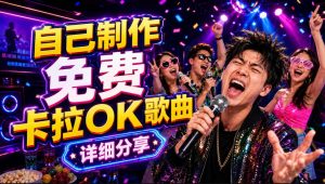 零基础AI制作免费卡拉OK视频教程,从歌曲生成、音轨分离到字幕制作、视频导出,手把手教学-KJ分享