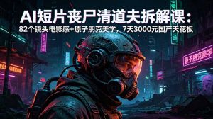 AI短片《丧尸清道夫》拆解课:82个镜头电影感+原子朋克美学,7天3000元国产天花板-KJ分享