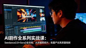 AI剧作全系列实战课：Seedance2.0+Sora2全流程，从改编到成片，批量产出高质量短剧-KJ分享