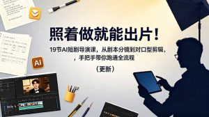 照着做就能出片！19节AI短剧导演课，从剧本分镜到对口型剪辑，手把手带你跑通全流程(更新-KJ分享