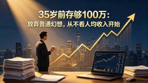35岁前存够100万：放弃普通幻想，从不看人均收入开始-KJ分享
