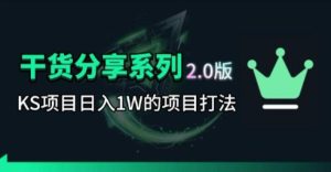 KS项目2.0期-拆本周结1W项目思路，几张图撬动流量群体，真的生猛-KJ分享