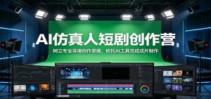 AI仿真人短剧创作营：树立专业导演创作思维，依托AI工具完成成片制作-KJ分享