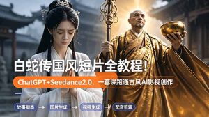 白蛇传-国风短片全教程！ChatGPT+Seedance2.0，一套课跑通古风AI影视创作-KJ分享