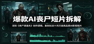 爆款AI丧尸短片拆解:深挖《丧尸清道夫》创作逻辑,复刻玩法快速打造高品质AI影视短片-KJ分享